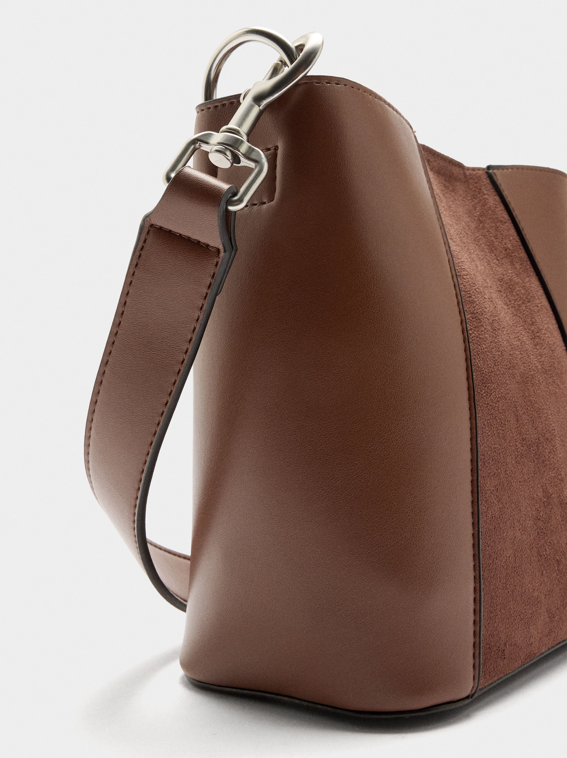 Bolso Bombonera Contraste De Texturas
