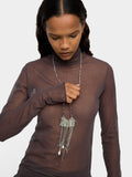 Collar Largo Con Colgante De Cadenas