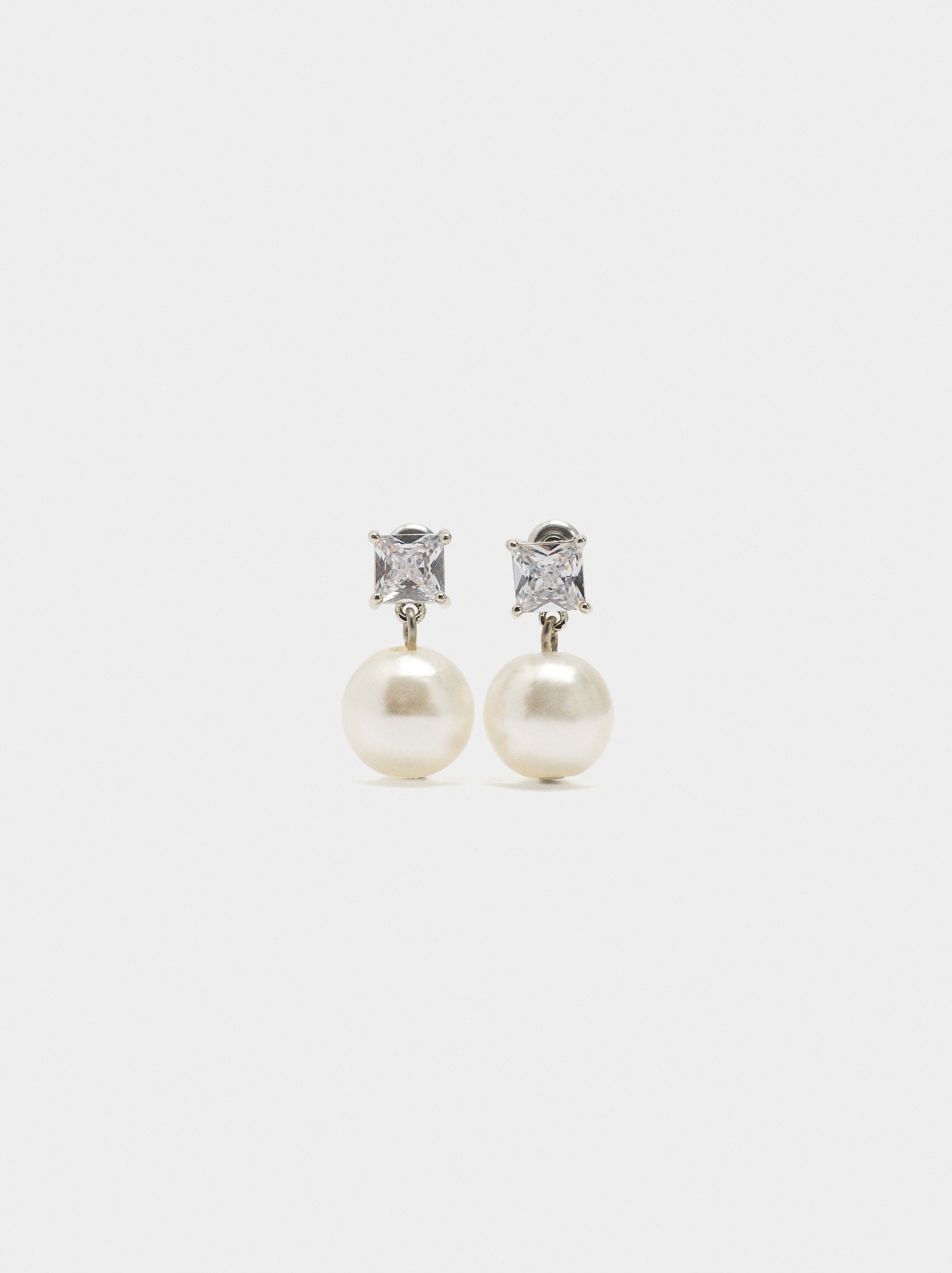 Pendientes De Cristales Y Perlas