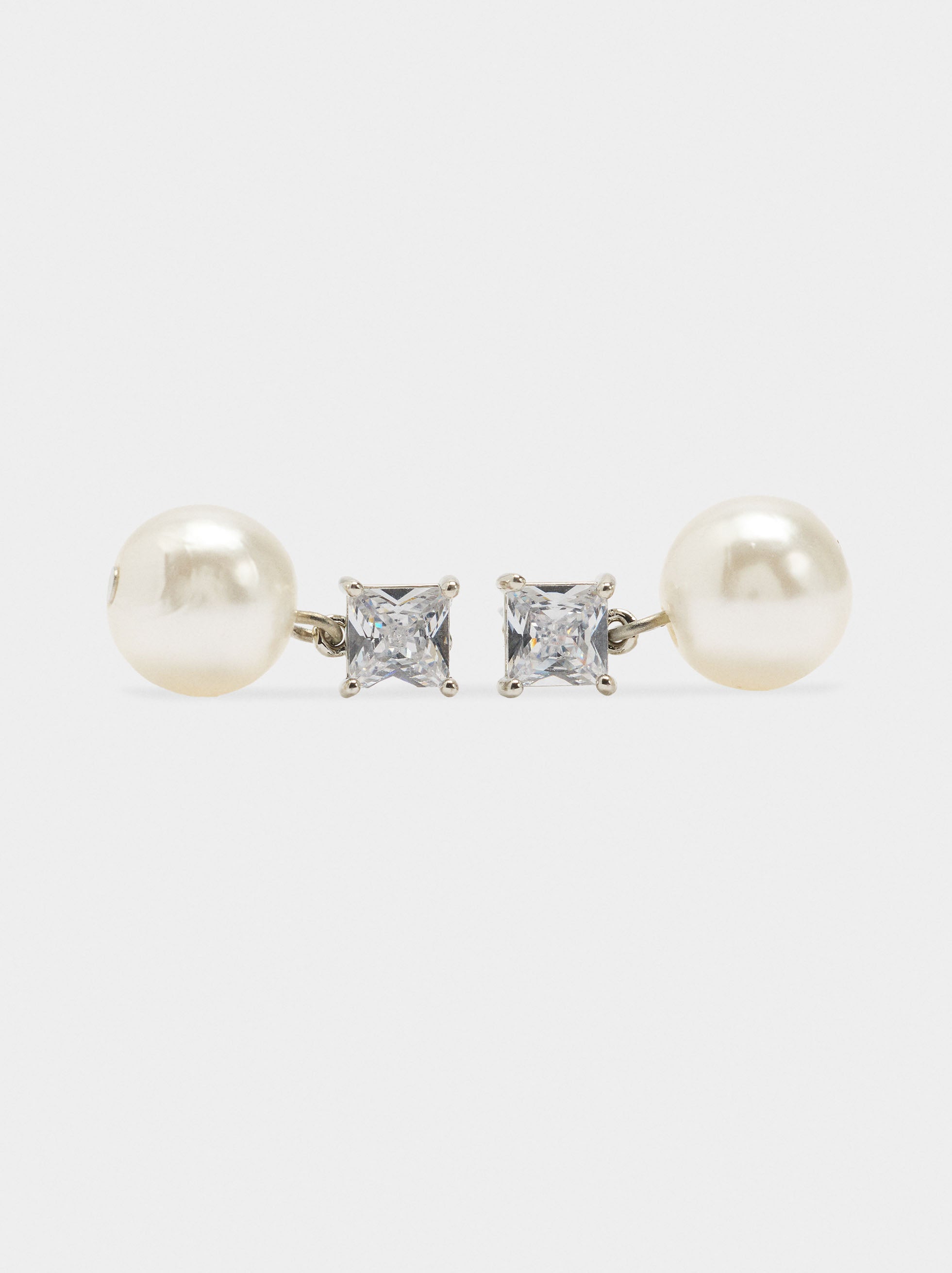 Pendientes De Cristales Y Perlas