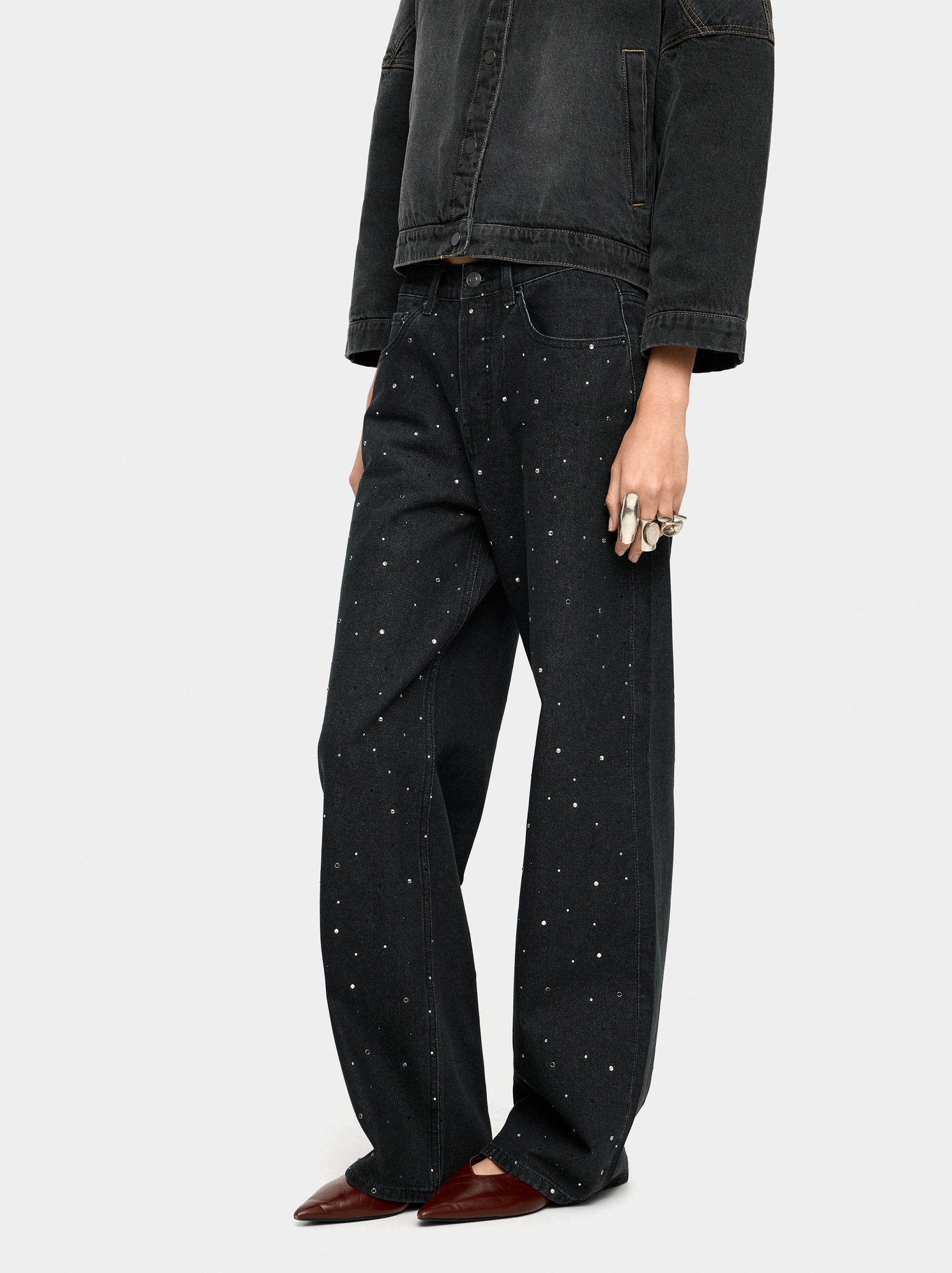 Pantalón Vaquero Con Strass