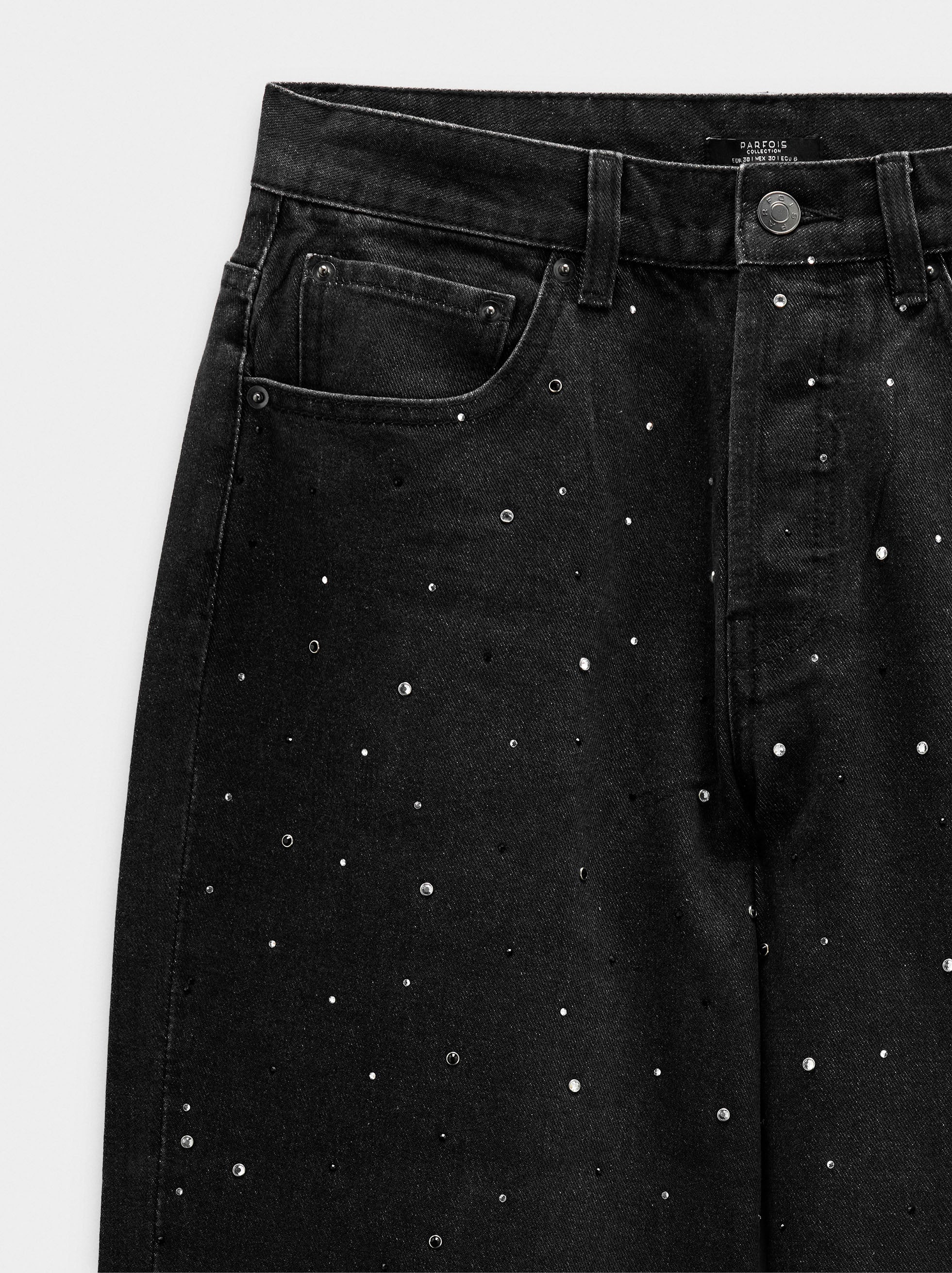 Pantalón Vaquero Con Strass