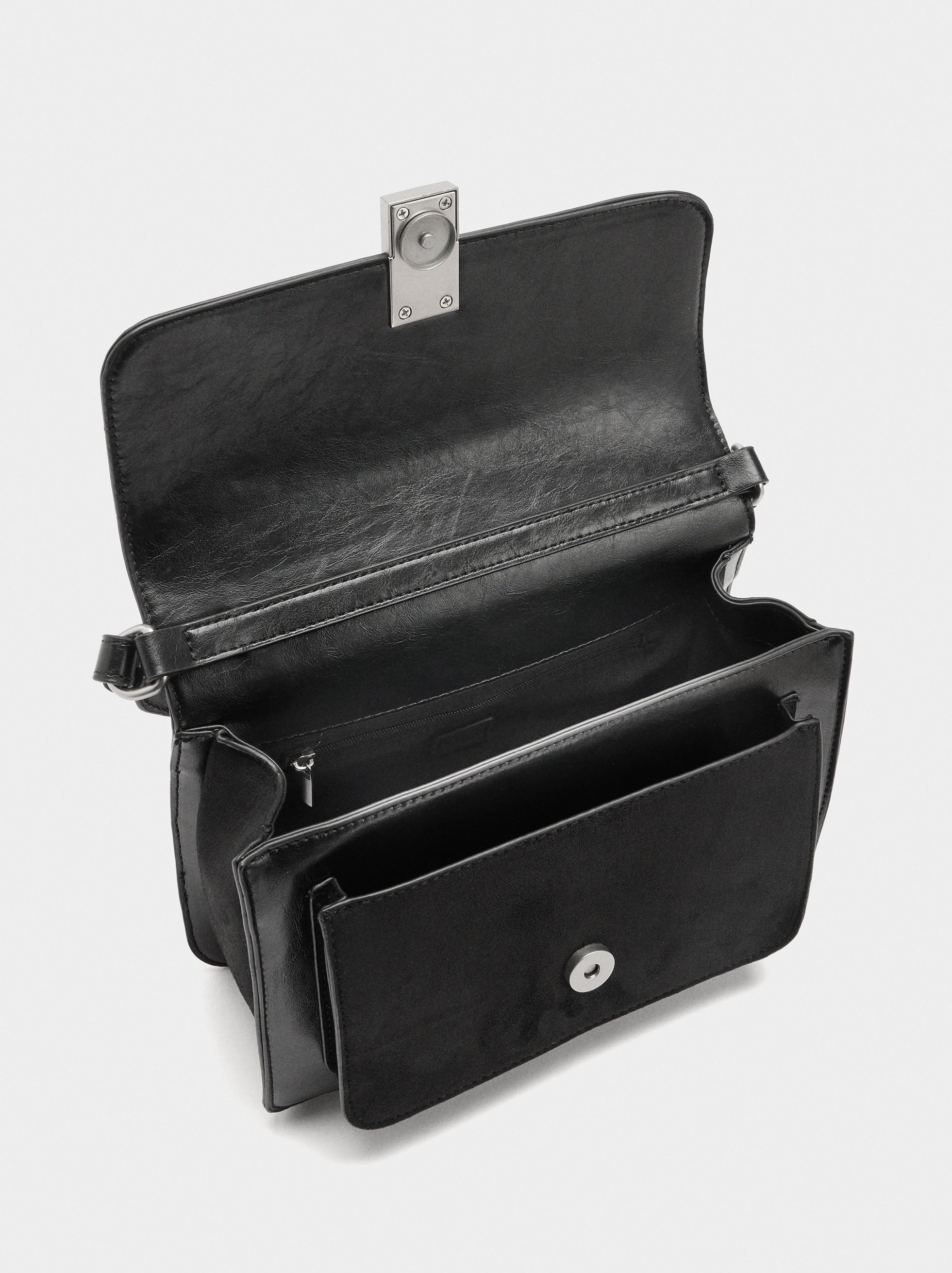 Bolso De Mano Con Solapa