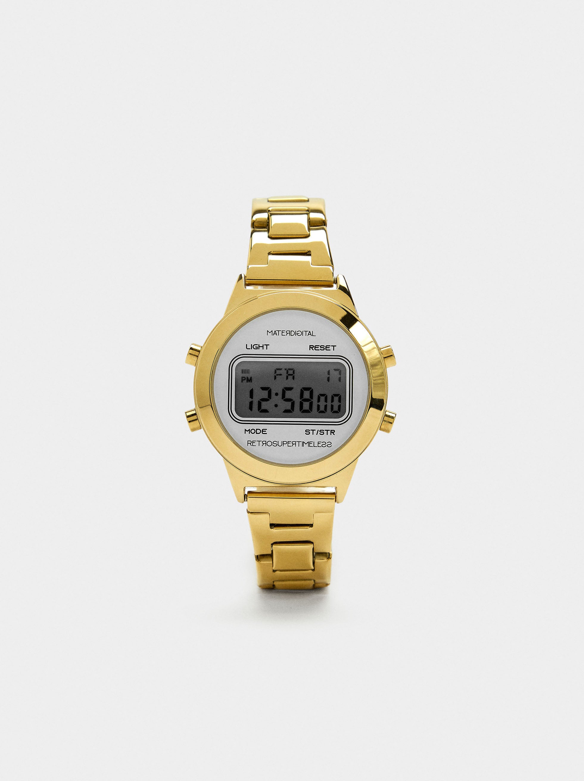 Reloj Digital Con Pulsera De Acero Inoxidable