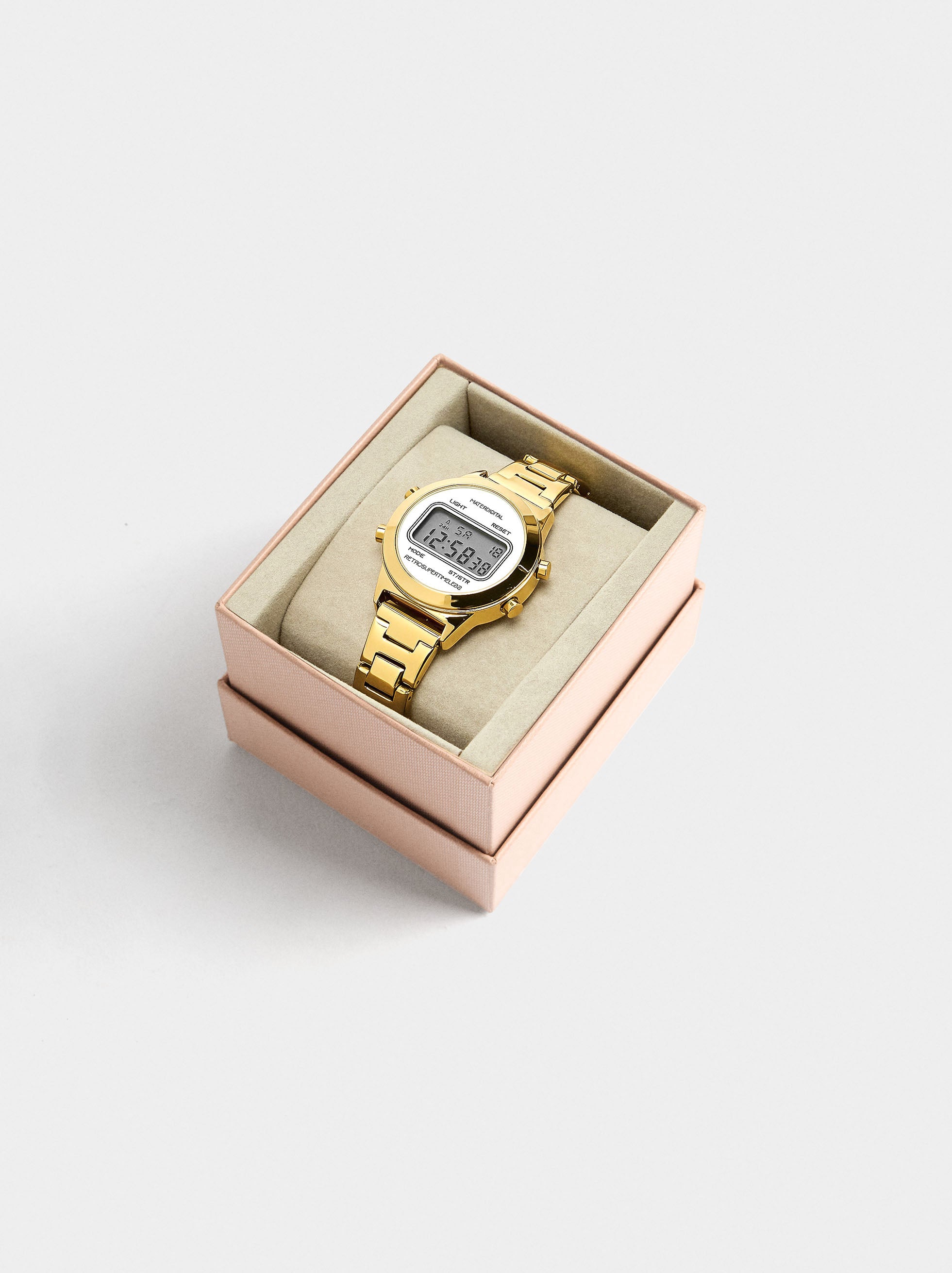 Reloj Digital Con Pulsera De Acero Inoxidable