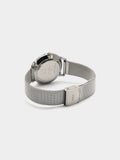 Reloj Bicolor Con Punto Metálico De Acero Inoxidable
