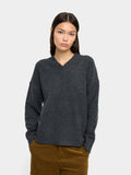 Jersey De Punto Escote En V