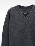 Jersey De Punto Escote En V