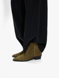 Botines De Piel Con Pespuntes