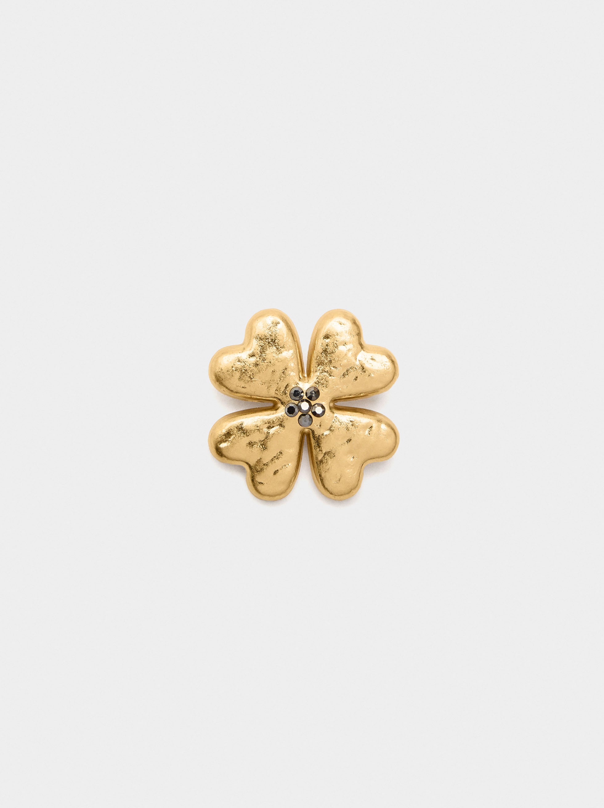 Broche Flor Con Cristales