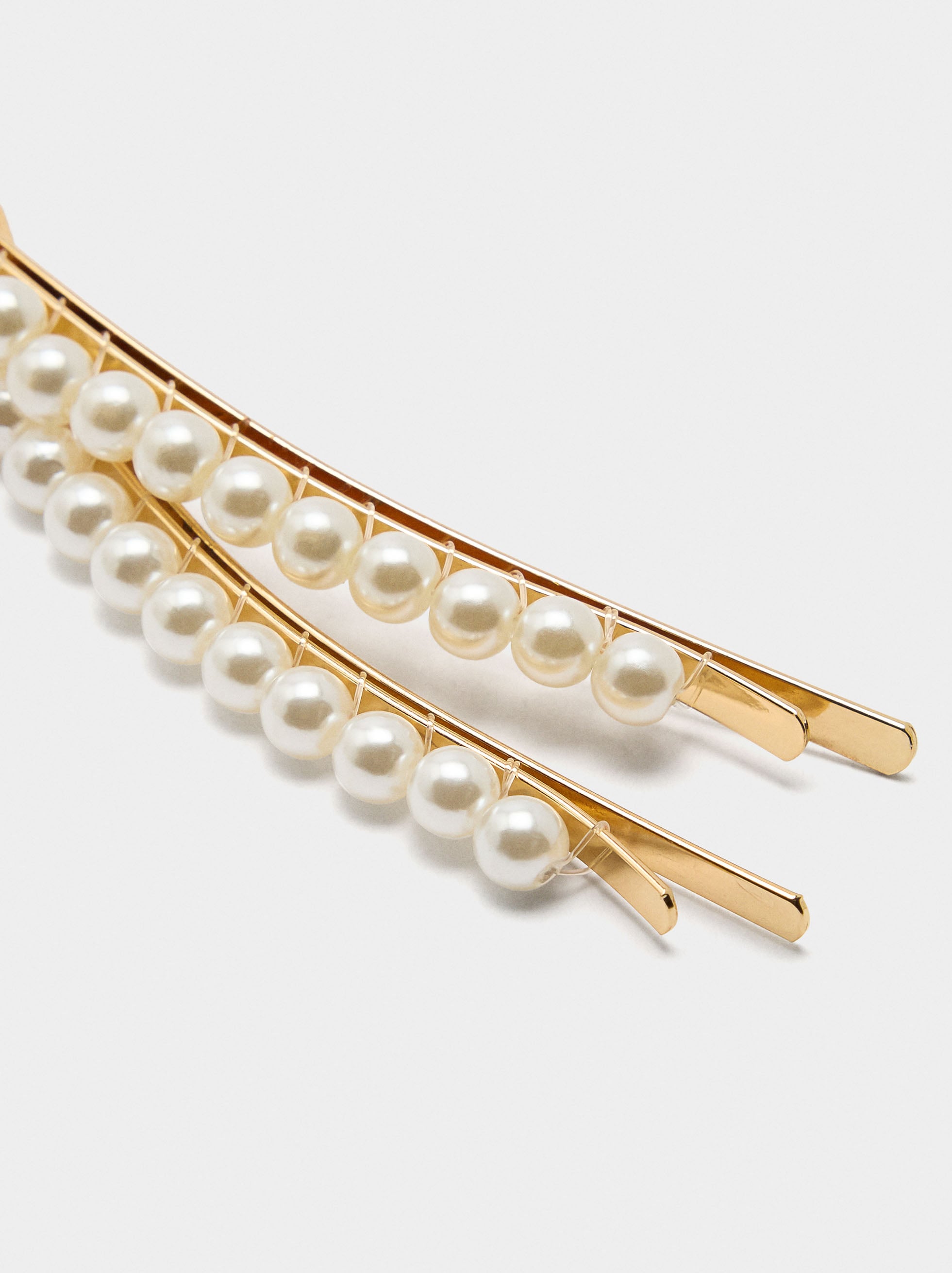 Set De Ganchos Con Perlas