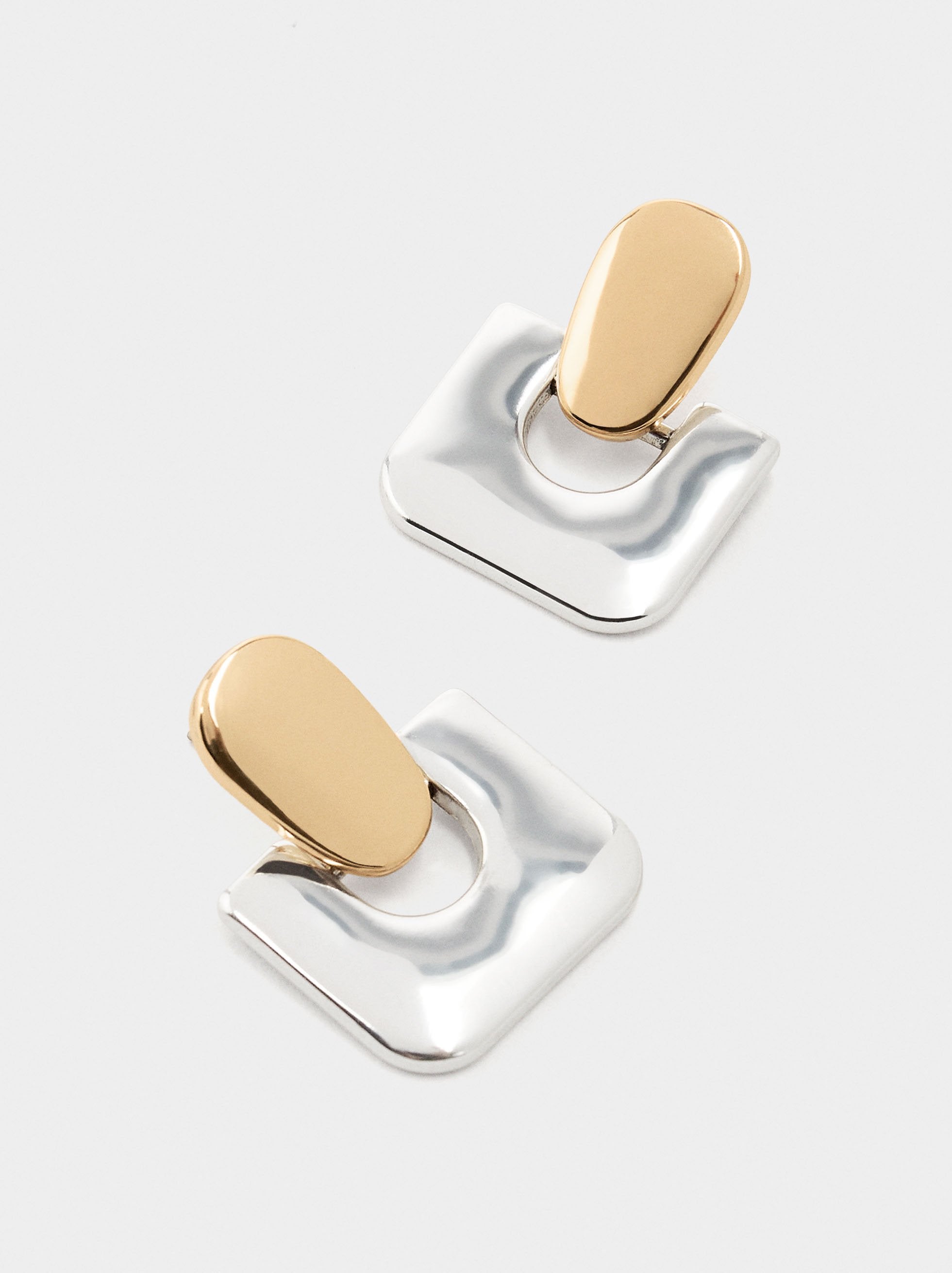 Pendientes Bicolor Cuadrados