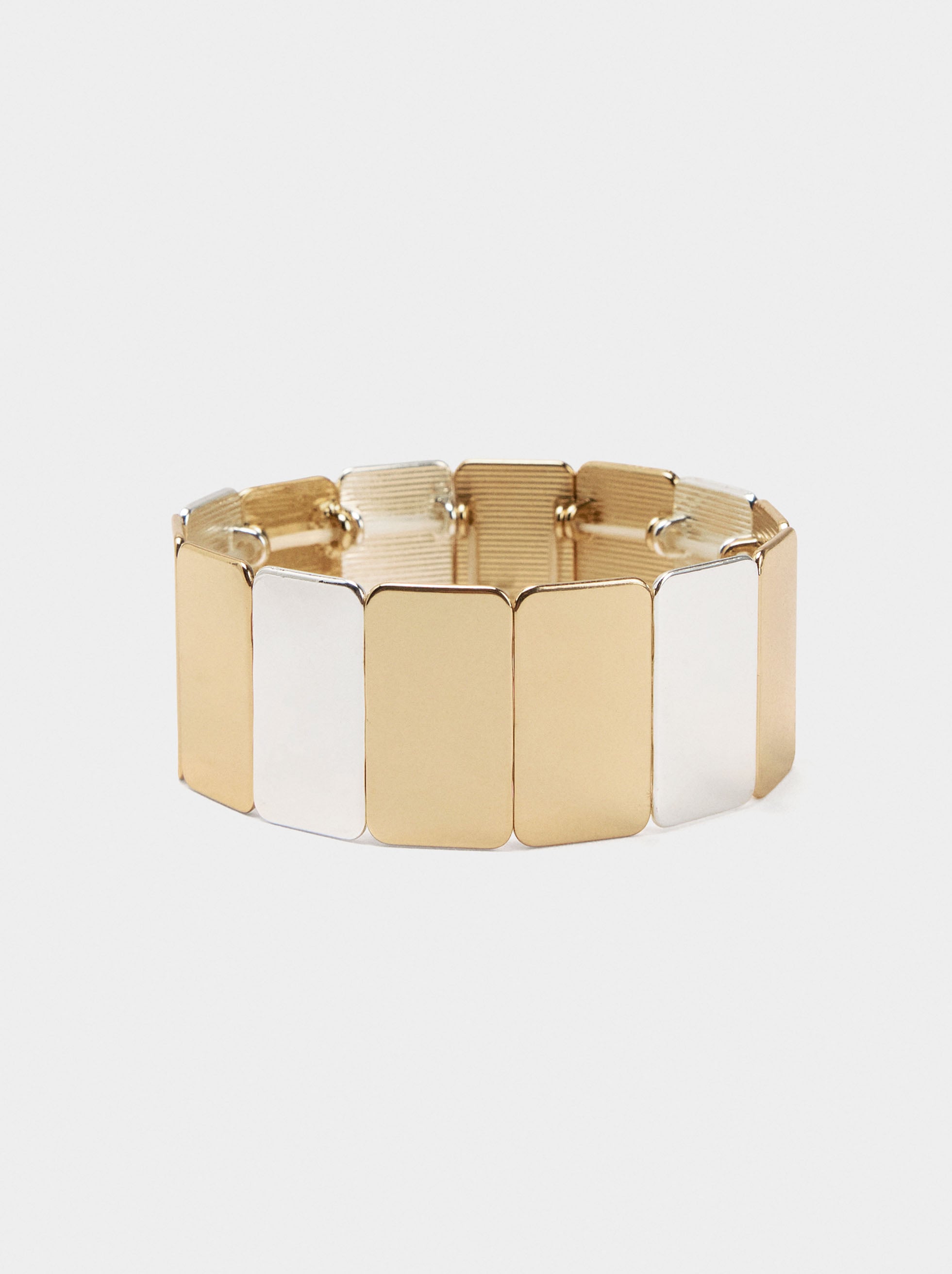 Pulsera Elástica Bicolor Rectangular