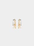 Pendientes Bicolor Efecto Doble