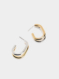 Pendientes Bicolor Efecto Doble