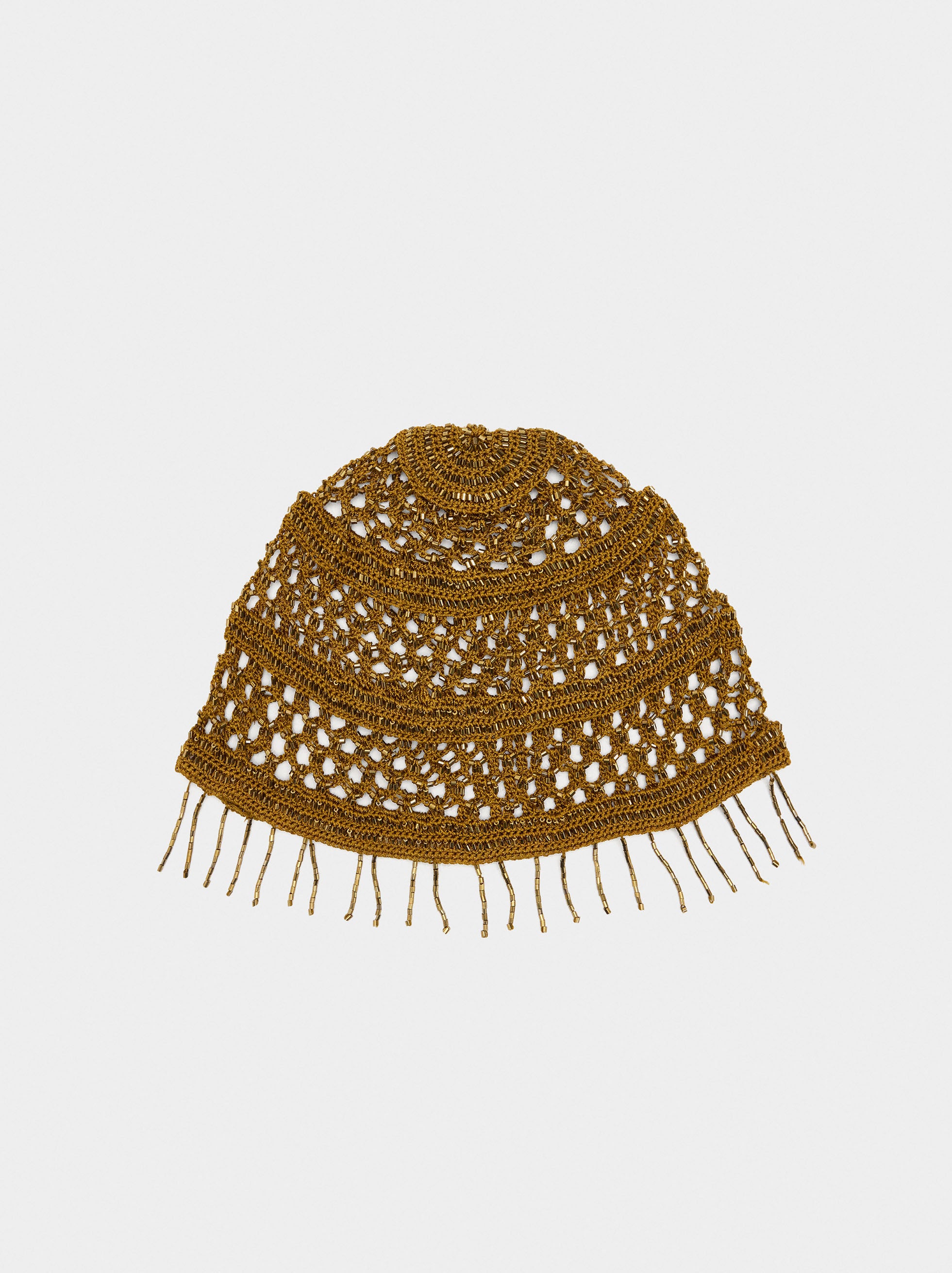 Gorro Macramé Con Cuentas