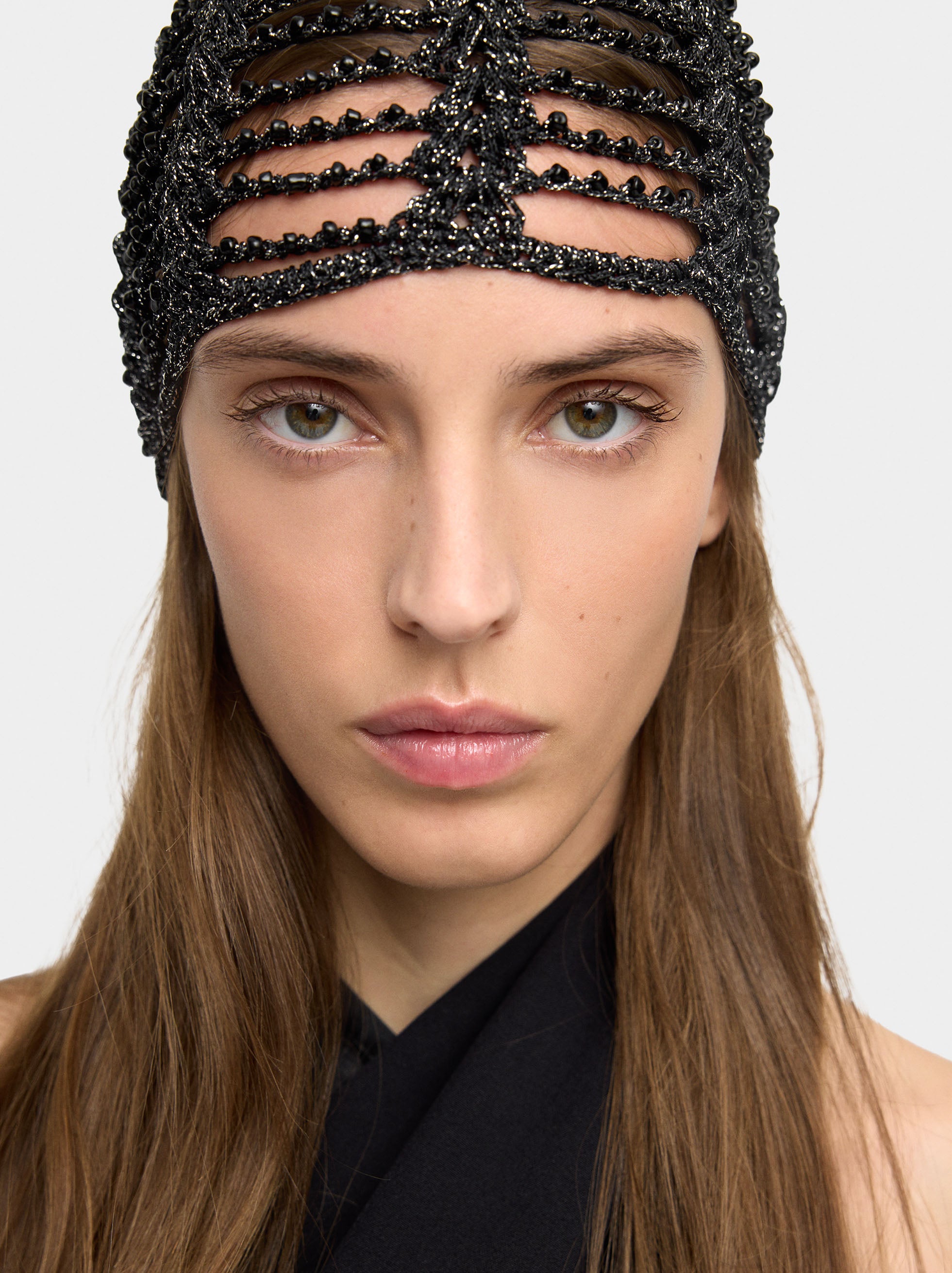 Gorro Macramé Con Cuentas
