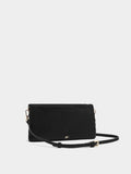 Bolso Bandolera Efecto Piel Con Solapa