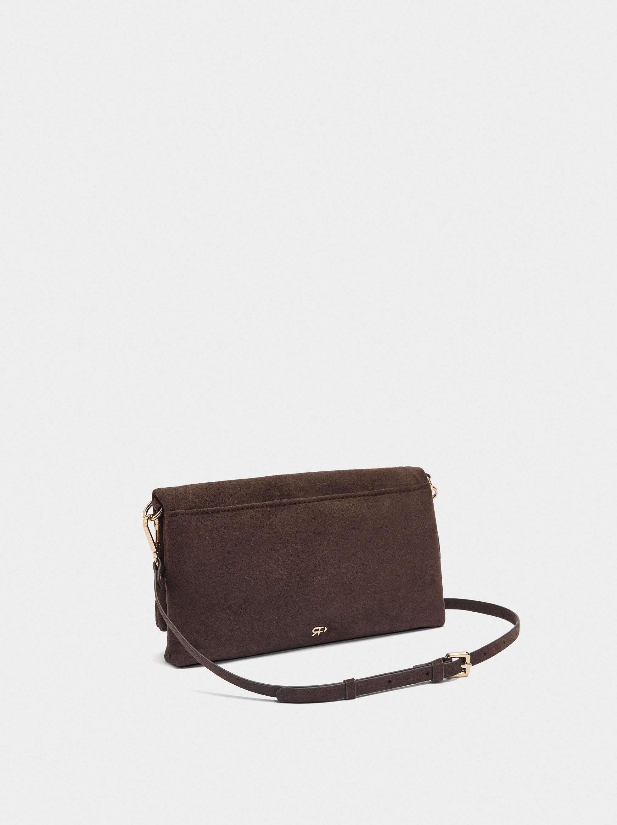Bolso Bandolera Efecto Piel Con Solapa
