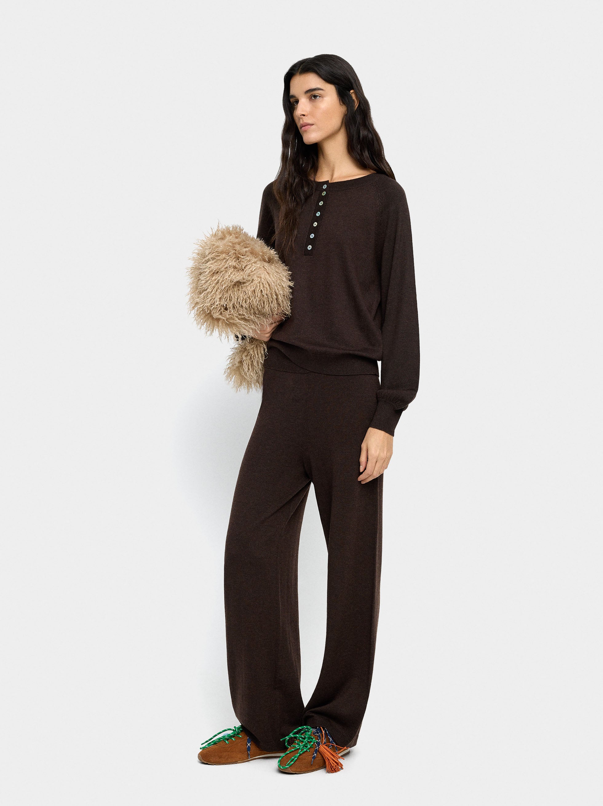 Pantalón De Punto Cintura Elástica
