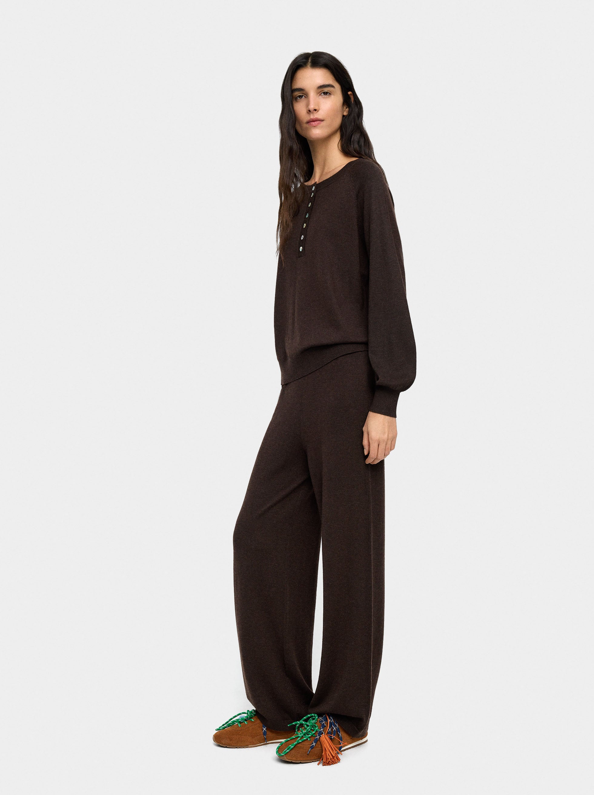 Pantalón De Punto Cintura Elástica
