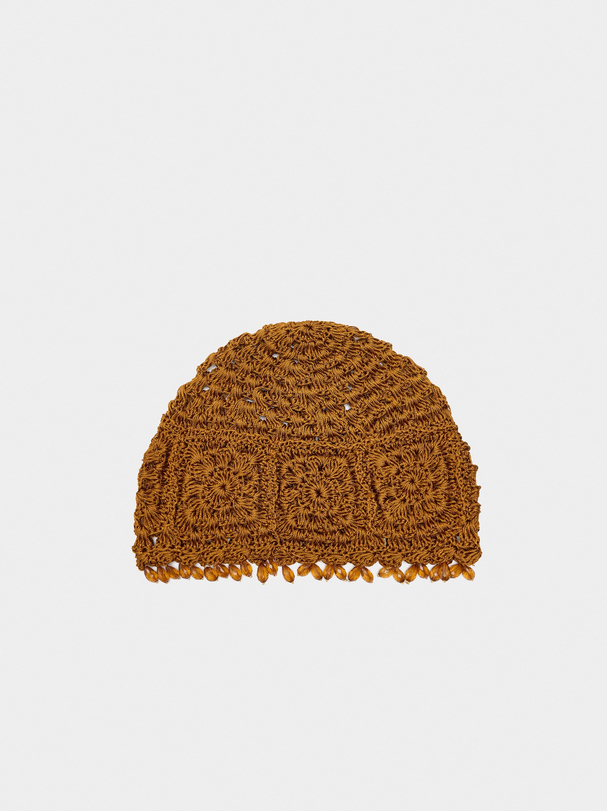 Gorro Macramé Con Cuentas