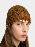 Gorro Macramé Con Cuentas