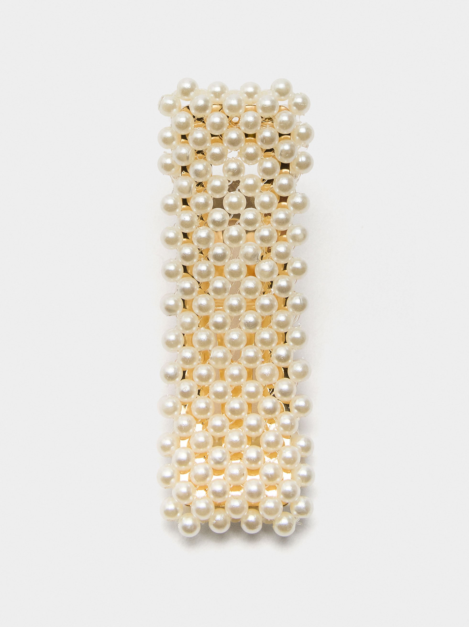 Pinzas Rectangulares Con Perlas