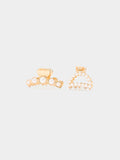 Set De Pinzas Con Perlas
