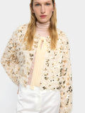 Cardigan Con Lentejuelas Y Lazo
