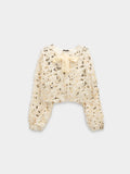 Cardigan Con Lentejuelas Y Lazo