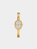 Reloj Ovalado Con Pulsera De Acero Inoxidable