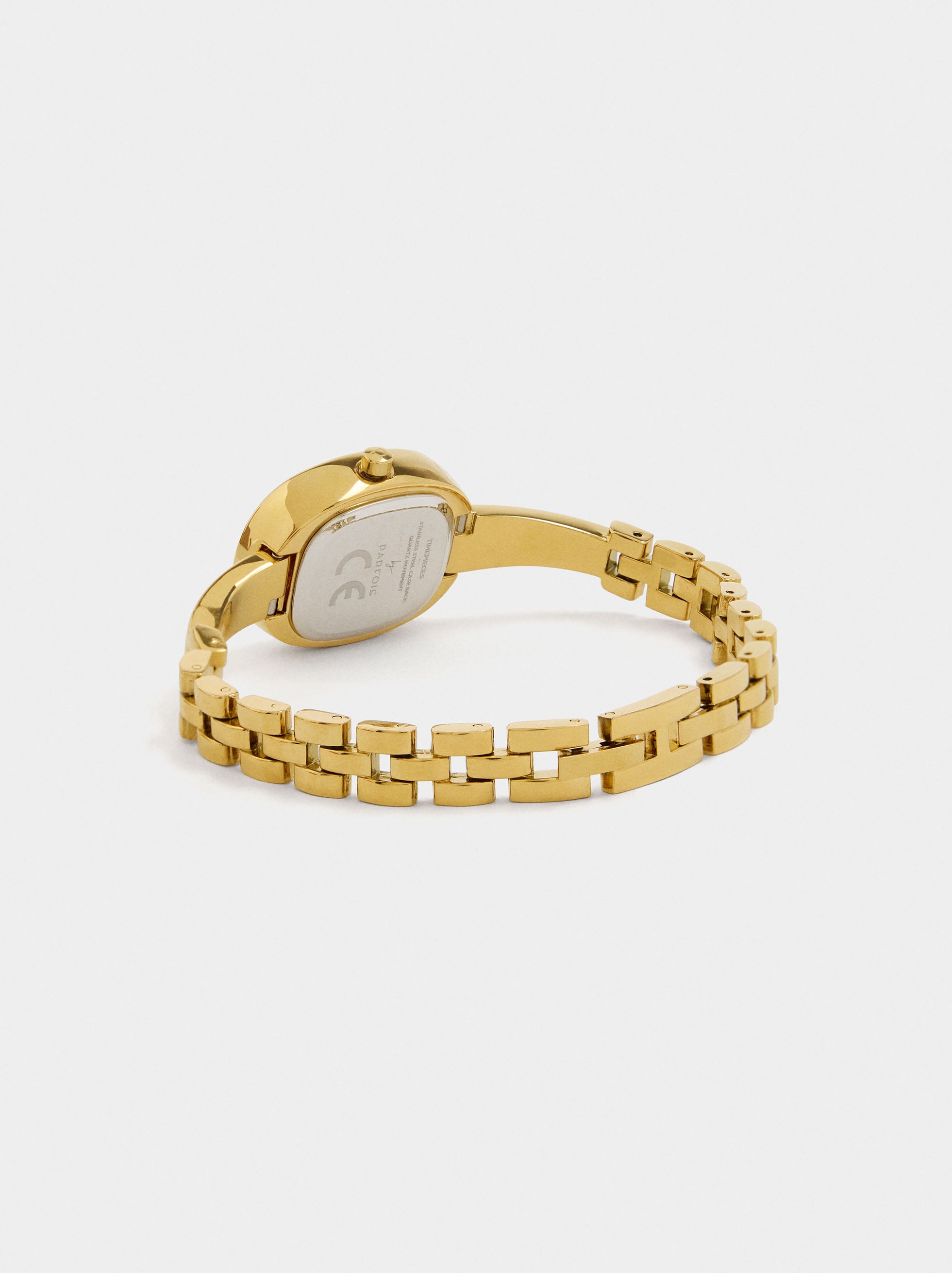 Reloj Ovalado Con Pulsera De Acero Inoxidable