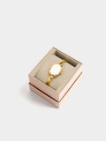 Reloj Ovalado Con Pulsera De Acero Inoxidable