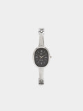 Reloj Ovalado Con Pulsera De Acero Inoxidable