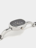 Reloj Ovalado Con Pulsera De Acero Inoxidable