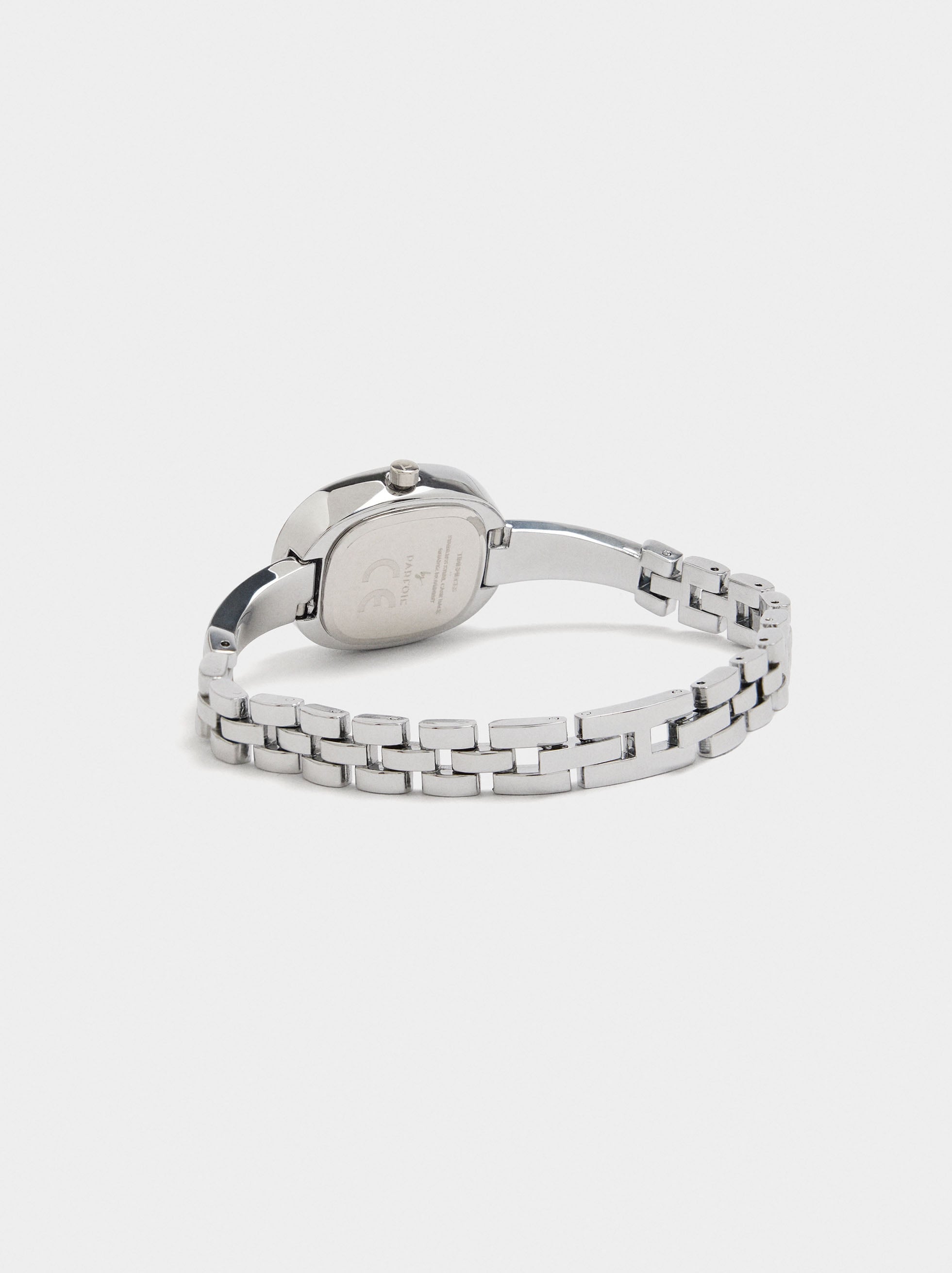 Reloj Ovalado Con Pulsera De Acero Inoxidable