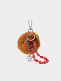 Llavero Charm Pompom Con Abalorios Facetados