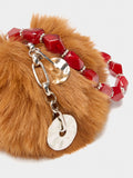 Llavero Charm Pompom Con Abalorios Facetados