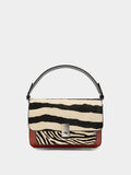Bolso De Hombro Con Detalles De Piel
