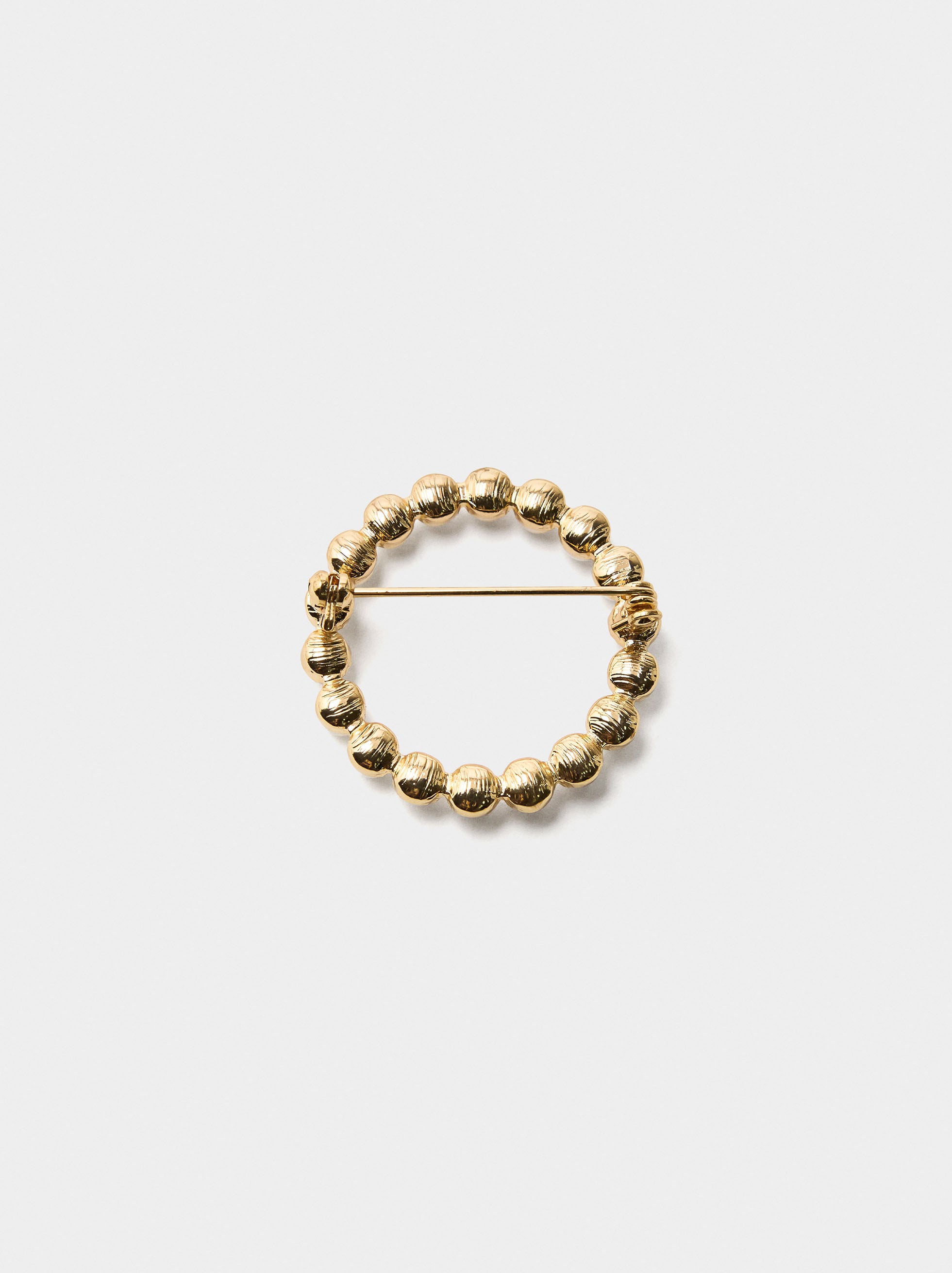 Broche Redondo Con Perlas