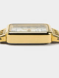 Set De Reloj Cuadrado Y Pulsera De Acero Inoxidable