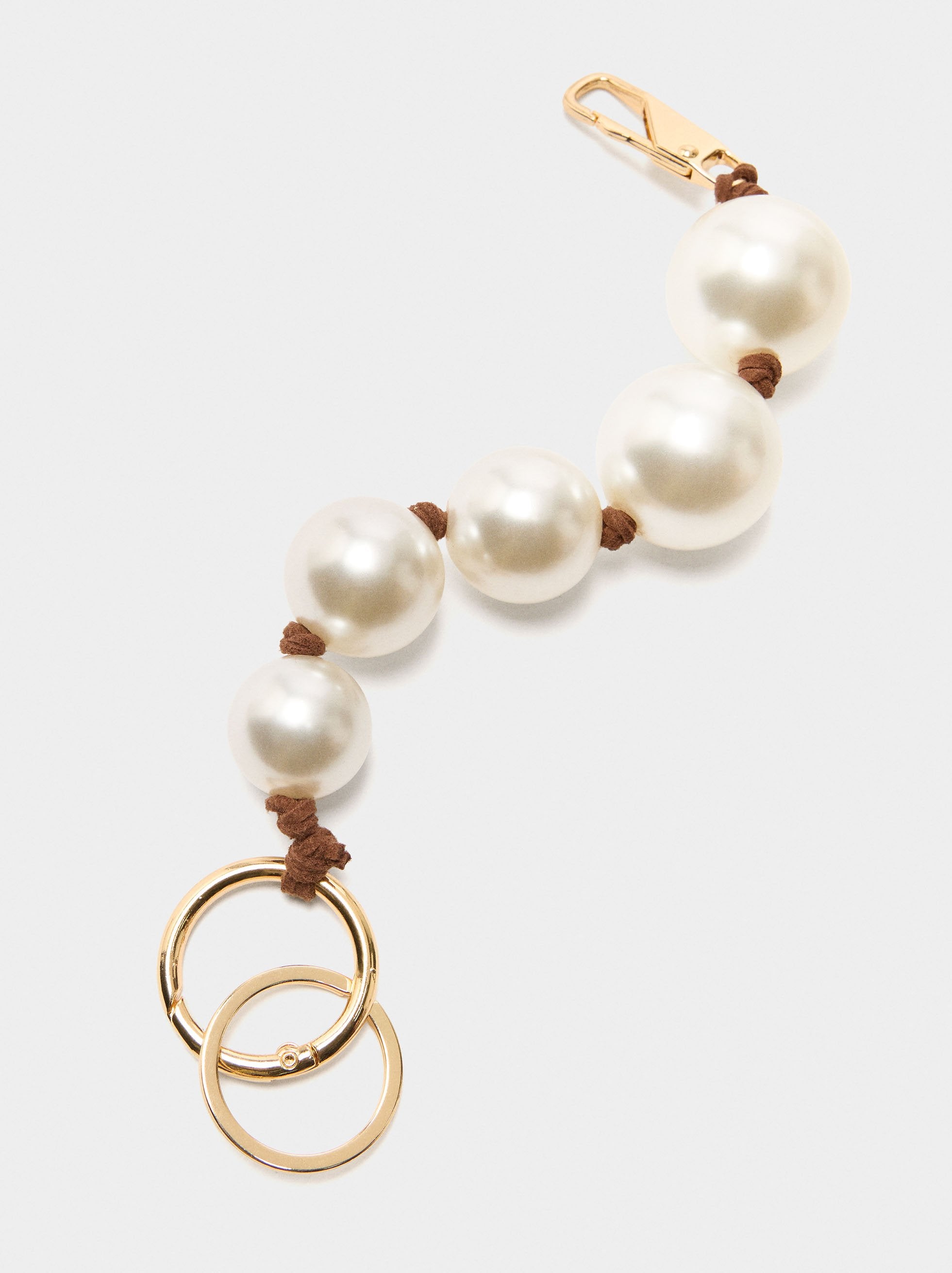 Llavero Charm Con Perlas