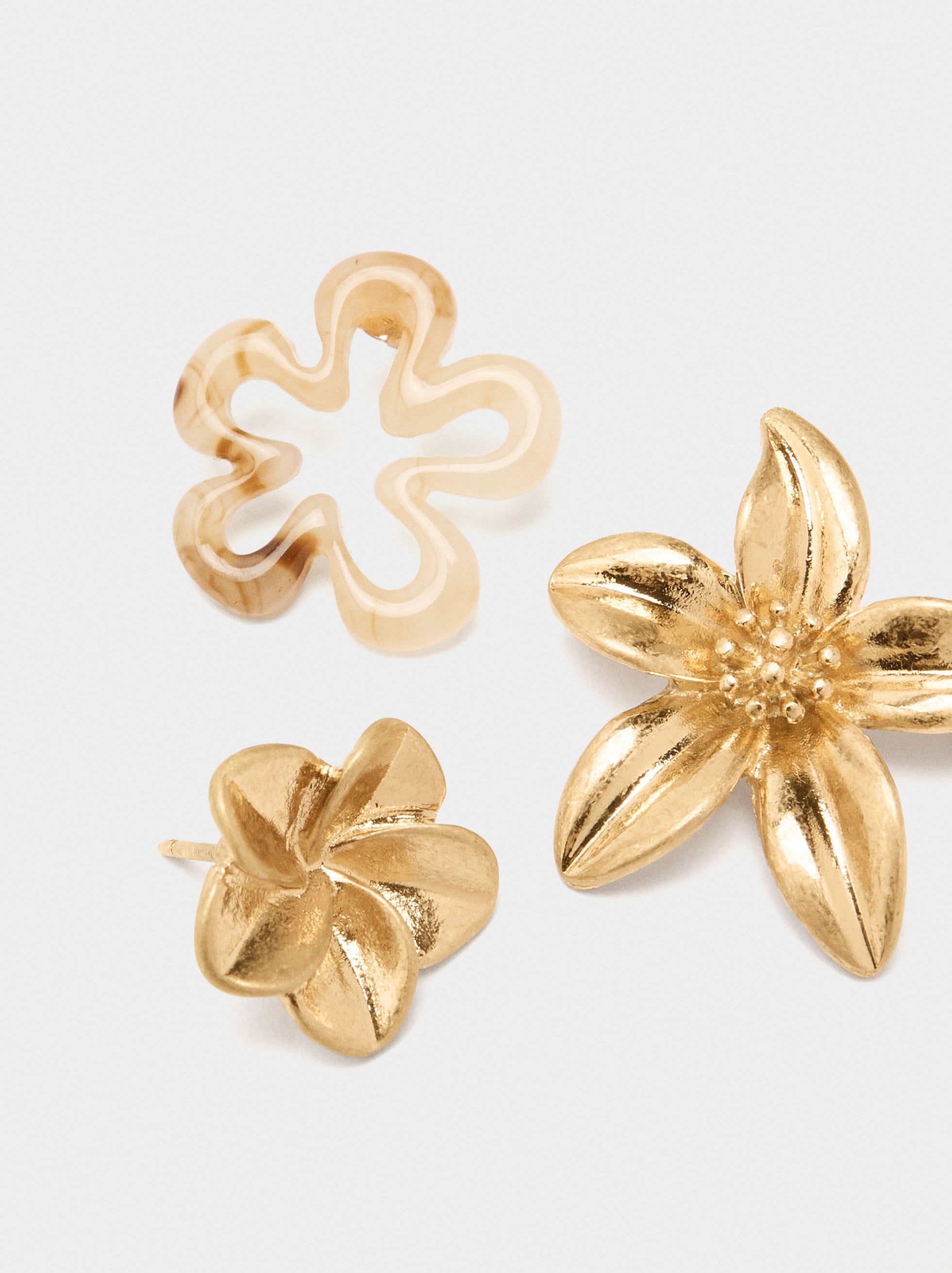 Set De Broches Flores