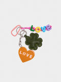 Llavero Charm Corazón Y Trébol