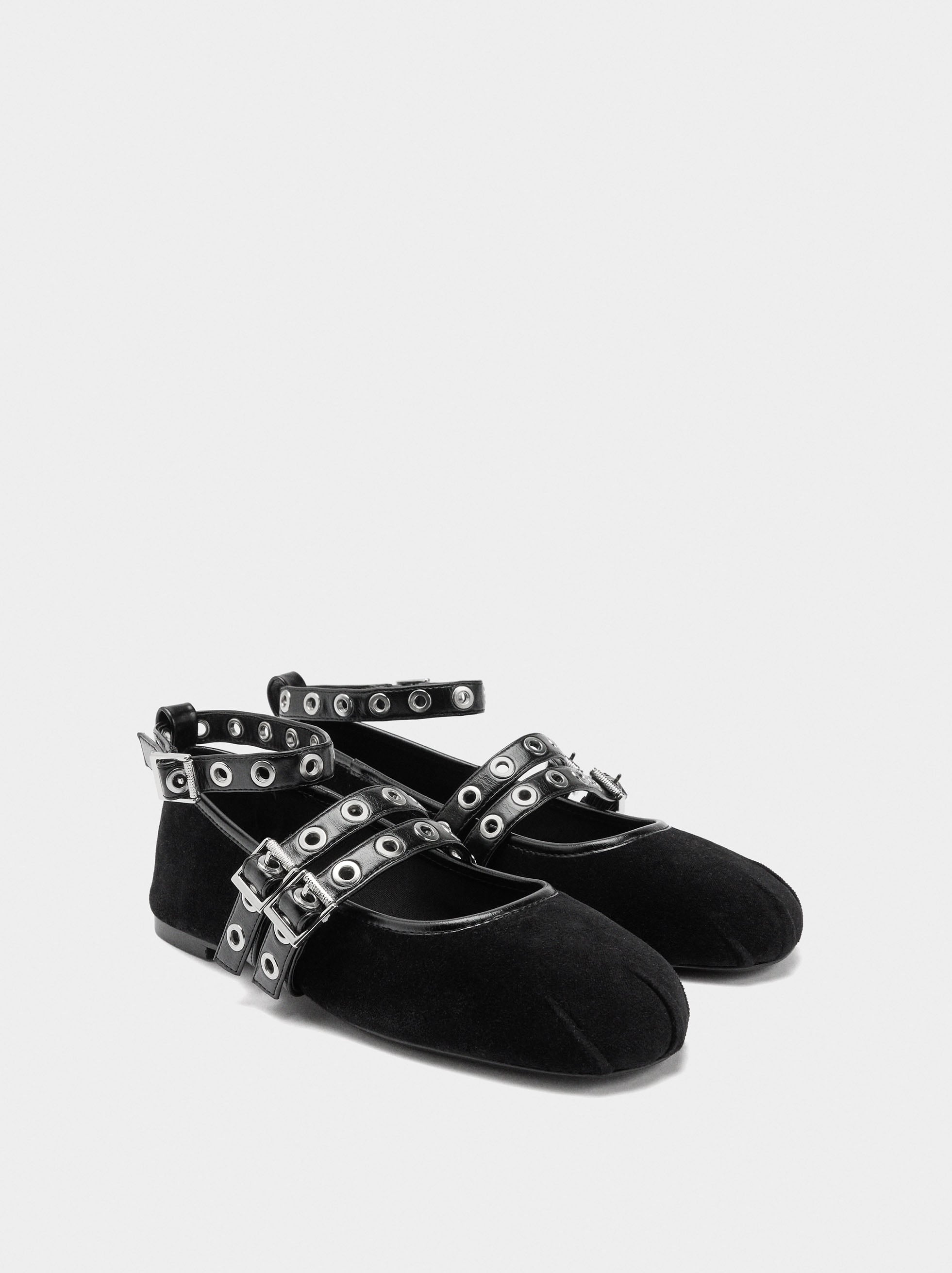Bailarinas Con Tiras Y Tachuelas