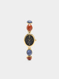 Reloj Ovalado Con Pulsera De Piedras