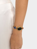 Reloj Ovalado Con Pulsera De Piedras