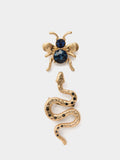Set De Broches De Abeja Y Serpiente
