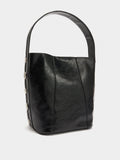 Bolso De Mano Con Detalles De Piel